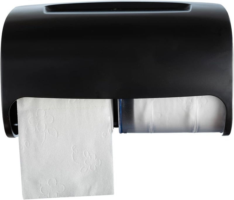 EnBath Commercial Toilet Paper Dispenser Wall Mount, Double (2 Roll) Locking Toilet Paper Holder (Black), Compact Two Roll, Side by Side Design Tissue Paper Dispenser (Dispensador de Papel Higienico Doble) - Image 1